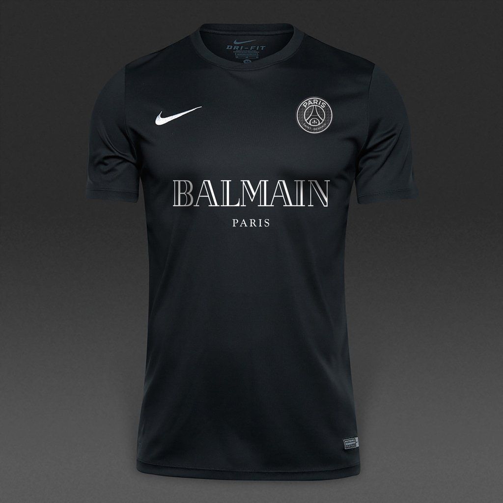 psg black balmain jersey